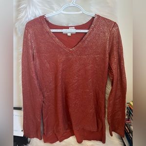 Olivia + oak long sleeve shirt woman size lg
